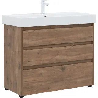 Тумба под раковину Aquanet Nova Lite 253904 100 см дуб рустикальный